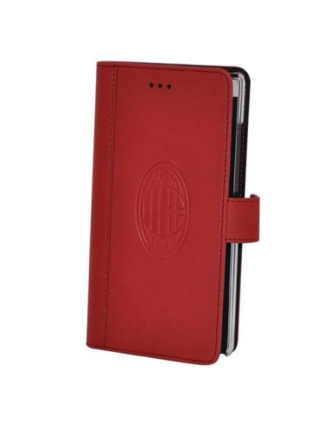 Cover in ecopelle rossa logo MILAN per Iphone 5-5s
